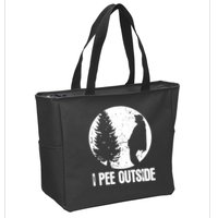 Mens Funny Camping Shirts For Men I Pee Outside Inappropriate TShirt Zip Tote Bag