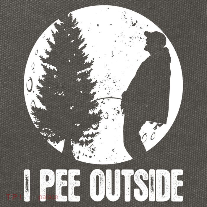 Mens Funny Camping Shirts For Men I Pee Outside Inappropriate TShirt Cotton Canvas Backpack