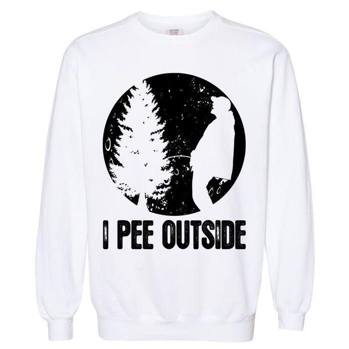Mens Funny Camping Shirts For Men I Pee Outside Inappropriate TShirt Garment-Dyed Sweatshirt