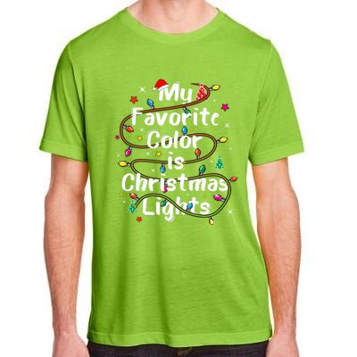 My Favorite Color Is Christmas Lights Merry And Bright Art Hoodie Adult ChromaSoft Performance T-Shirt