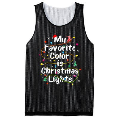 My Favorite Color Is Christmas Lights Merry And Bright Art Hoodie Mesh Reversible Basketball Jersey Tank