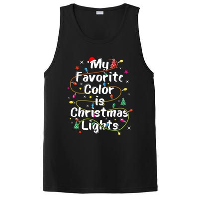 My Favorite Color Is Christmas Lights Merry And Bright Art Hoodie PosiCharge Competitor Tank