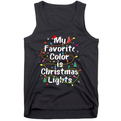 My Favorite Color Is Christmas Lights Merry And Bright Art Hoodie Tank Top