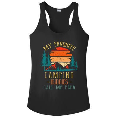 My Favorite Camping Buddies Call Me Papa Funny Family Father Ladies PosiCharge Competitor Racerback Tank