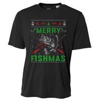 Merry Fishmas Christmas Sweater Fishers Cooling Performance Crew T-Shirt