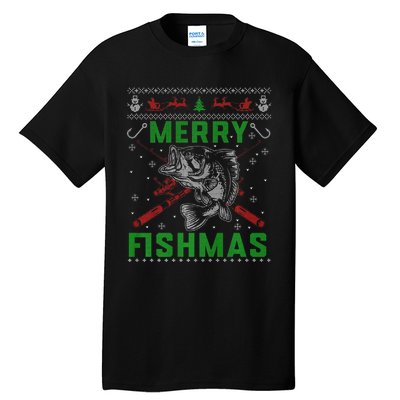 Merry Fishmas Christmas Sweater Fishers Tall T-Shirt