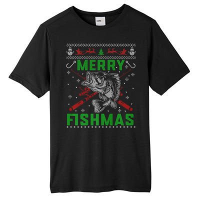 Merry Fishmas Christmas Sweater Fishers Tall Fusion ChromaSoft Performance T-Shirt