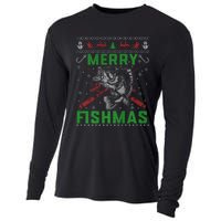 Merry Fishmas Christmas Sweater Fishers Cooling Performance Long Sleeve Crew