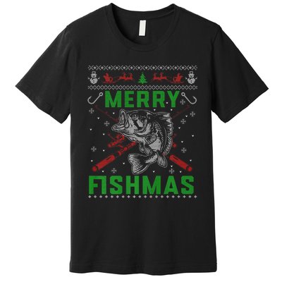 Merry Fishmas Christmas Sweater Fishers Premium T-Shirt