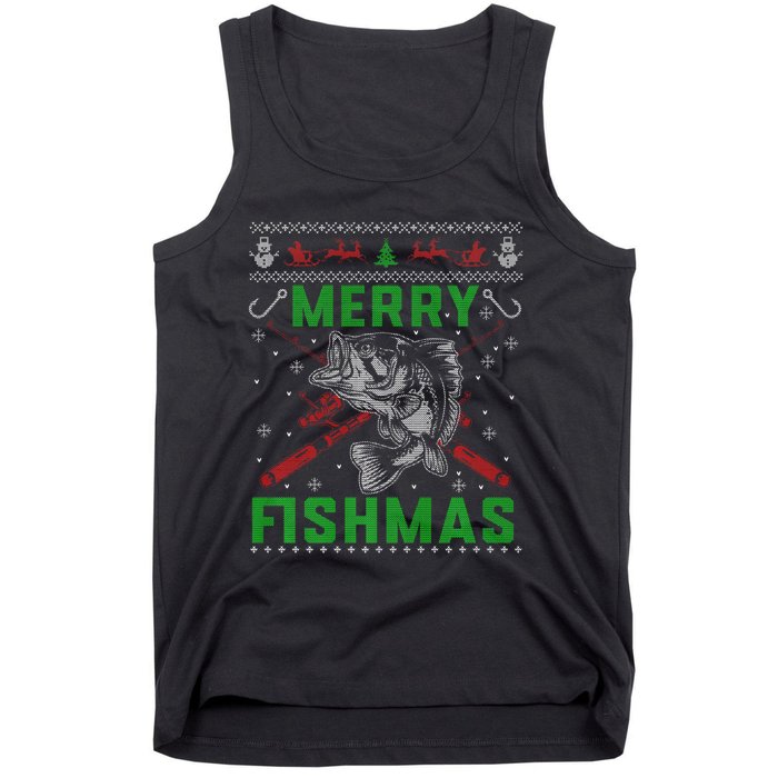 Merry Fishmas Christmas Sweater Fishers Tank Top