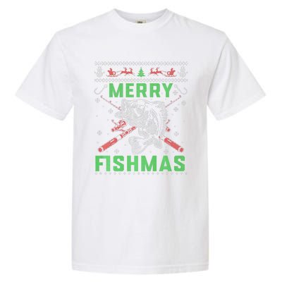 Merry Fishmas Christmas Sweater Fishers Garment-Dyed Heavyweight T-Shirt