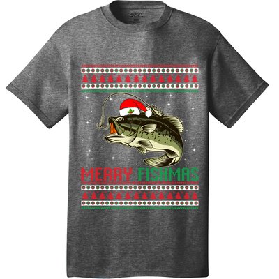 Merry Fishmas Christmas Fish Fisherman Funny Fishing T-Shirt