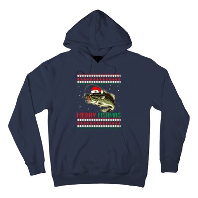 Merry Fishmas Christmas Fish Fisherman Funny Fishing Hoodie