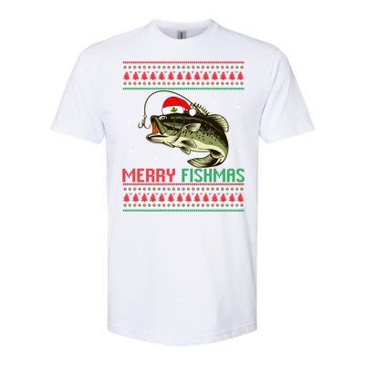 Merry Fishmas Christmas Fish Fisherman Funny Fishing Softstyle CVC T-Shirt