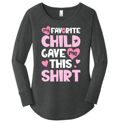 My Favorite Child Gave Me This Family Mom Dad Gifts Women's Perfect Tri Tunic Long Sleeve Shirt