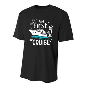 My First Cruise Family Matching Youth Performance Sprint T-Shirt