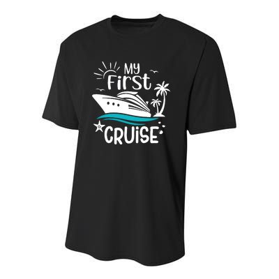 My First Cruise Family Matching Youth Performance Sprint T-Shirt