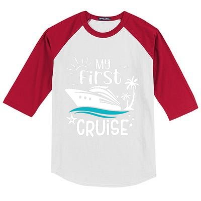 My First Cruise Family Matching Kids Colorblock Raglan Jersey