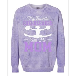 My Favorite Cheerleader Calls Me Mom Cheering Colorblast Crewneck Sweatshirt