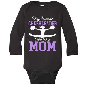 My Favorite Cheerleader Calls Me Mom Cheering Baby Long Sleeve Bodysuit