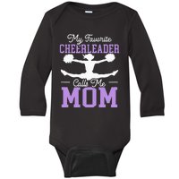 My Favorite Cheerleader Calls Me Mom Cheering Baby Long Sleeve Bodysuit