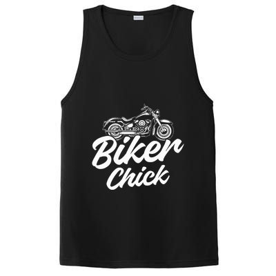 Motorcycle Funny Chopper Race Biker Chick PosiCharge Competitor Tank