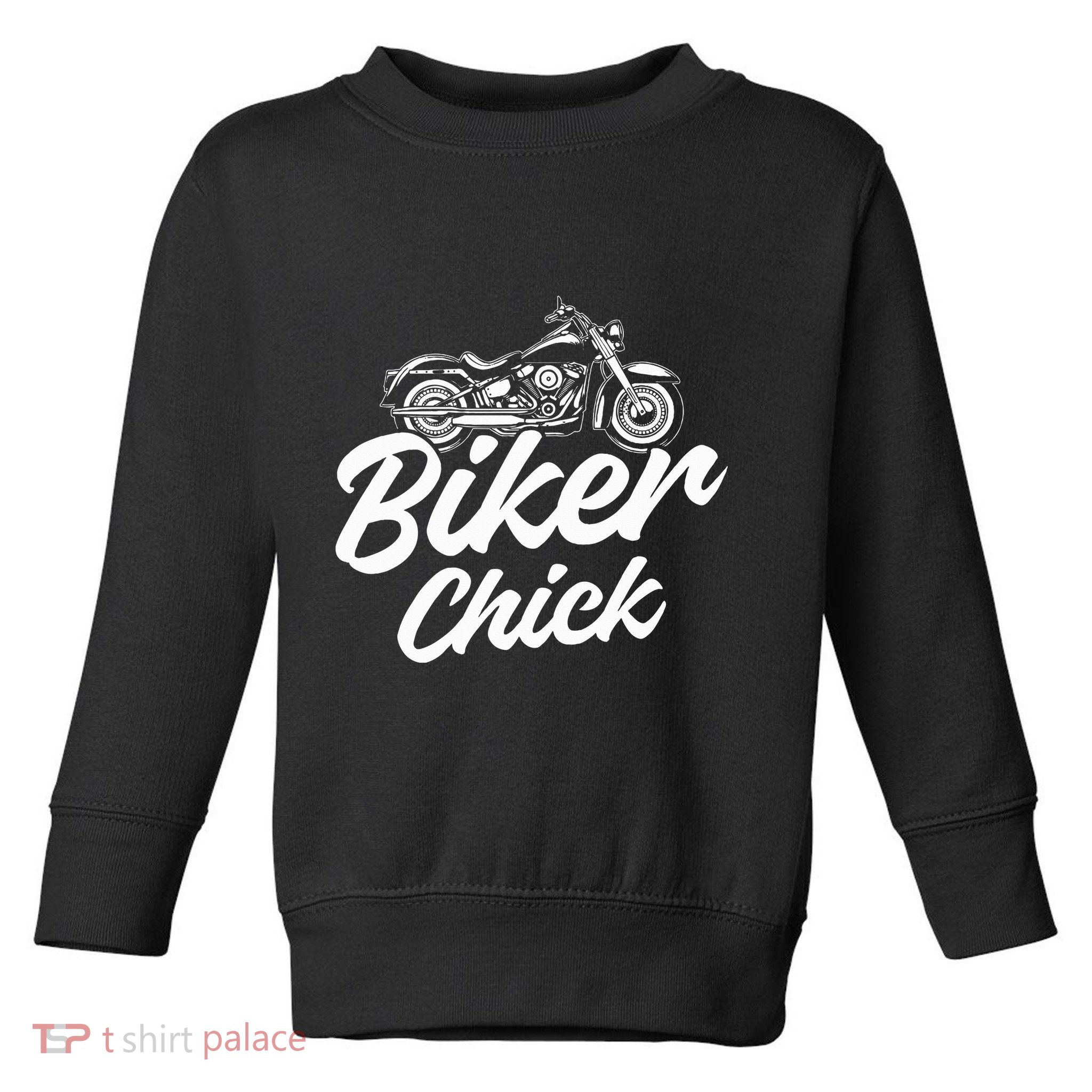 Motorcycle Funny Chopper Race Biker Chick Toddler Sweatshirt