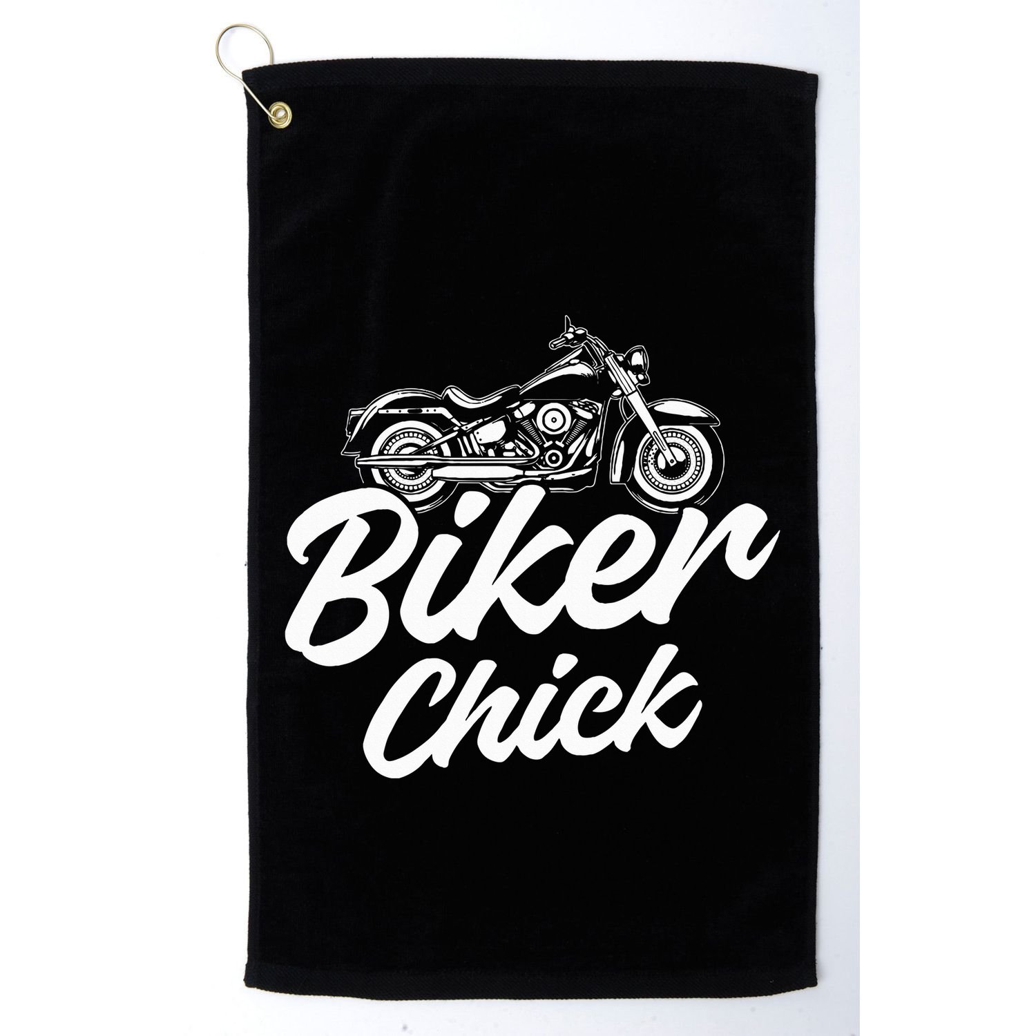Motorcycle Funny Chopper Race Biker Chick Golf Towel