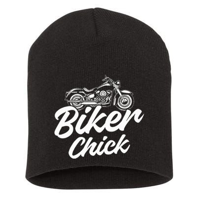 Motorcycle Funny Chopper Race Biker Chick Short Acrylic Beanie