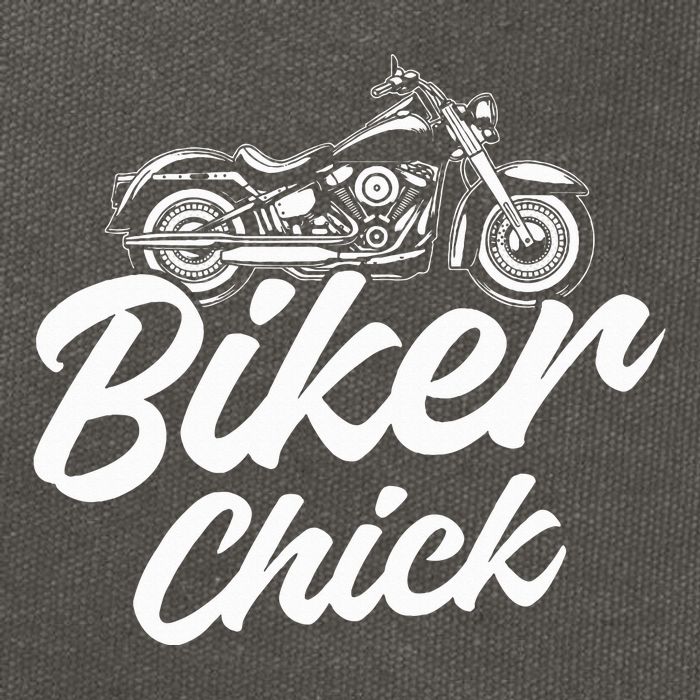 Motorcycle Funny Chopper Race Biker Chick Cotton Canvas Backpack