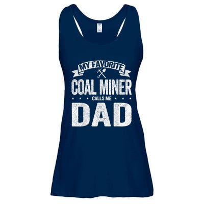 My Favorite Coal Miner Calls Me Dad Fathers Day Retro Ladies Essential Flowy Tank