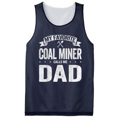 My Favorite Coal Miner Calls Me Dad Fathers Day Retro Mesh Reversible Basketball Jersey Tank