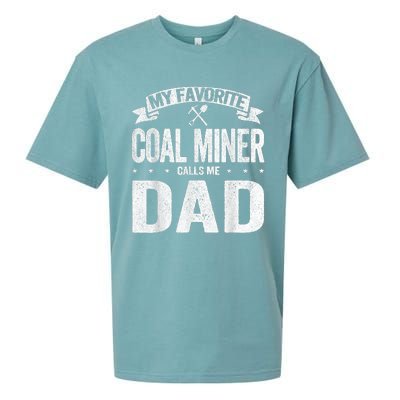 My Favorite Coal Miner Calls Me Dad Fathers Day Retro Sueded Cloud Jersey T-Shirt