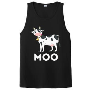 Moo Funny Cow Lover Famer Cattle Ranch Dairy Farming PosiCharge Competitor Tank