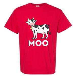 Moo Funny Cow Lover Famer Cattle Ranch Dairy Farming Garment-Dyed Heavyweight T-Shirt