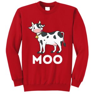 Moo Funny Cow Lover Famer Cattle Ranch Dairy Farming Sweatshirt