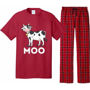 Moo Funny Cow Lover Famer Cattle Ranch Dairy Farming Pajama Set