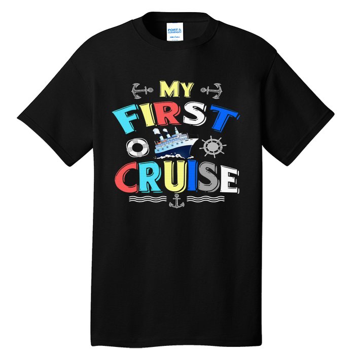 My First Cruise  Girls Boys Cruising and Sailing Tall T-Shirt