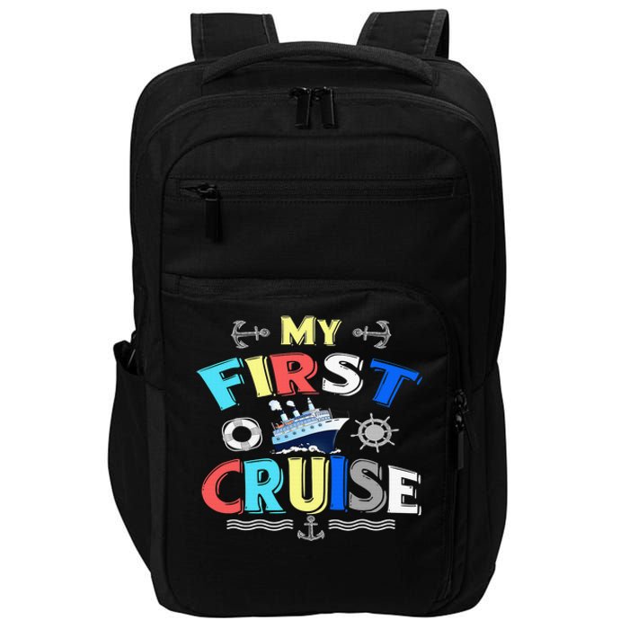 My First Cruise  Girls Boys Cruising and Sailing Impact Tech Backpack