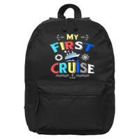 My First Cruise  Girls Boys Cruising and Sailing 16 in Basic Backpack