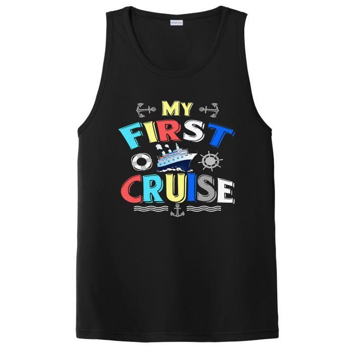 My First Cruise  Girls Boys Cruising and Sailing PosiCharge Competitor Tank