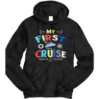 My First Cruise  Girls Boys Cruising and Sailing Tie Dye Hoodie