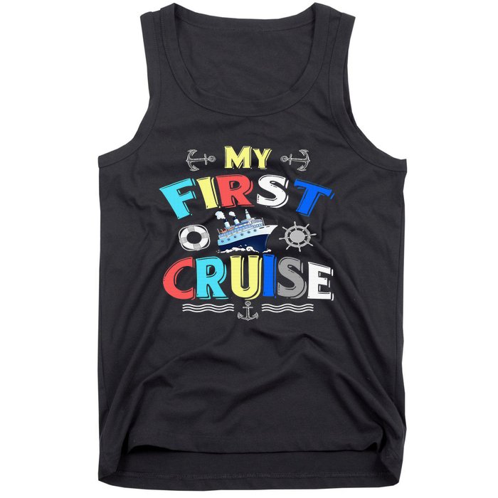 My First Cruise  Girls Boys Cruising and Sailing Tank Top