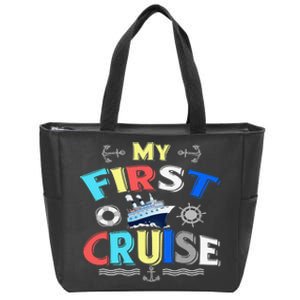 My First Cruise  Girls Boys Cruising and Sailing Zip Tote Bag