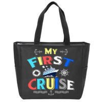 My First Cruise  Girls Boys Cruising and Sailing Zip Tote Bag