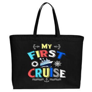 My First Cruise  Girls Boys Cruising and Sailing Cotton Canvas Jumbo Tote