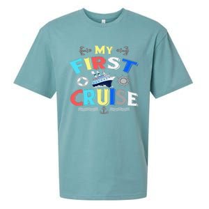 My First Cruise  Girls Boys Cruising and Sailing Sueded Cloud Jersey T-Shirt