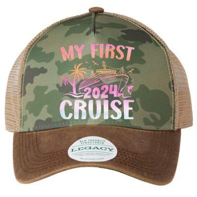 My First Cruise 2024 Vacation Matching Family Cruise Ship  Legacy Tie Dye Trucker Hat