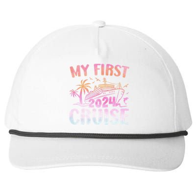 My First Cruise 2024 Vacation Matching Family Cruise Ship  Snapback Five-Panel Rope Hat