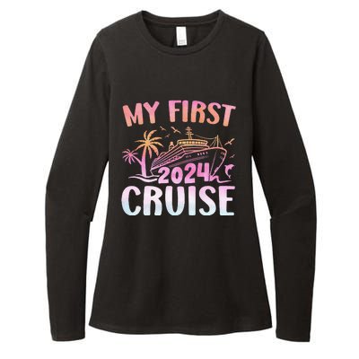 My First Cruise 2024 Vacation Matching Family Cruise Ship  Womens CVC Long Sleeve Shirt